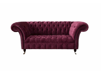 Sofa Luxe Textiel Chesterfield Bank Bankstellen Bekleding 2 Zits Roze Ontwerp