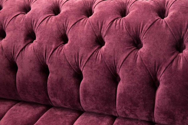 Sofa Luxe Textiel Chesterfield Bank Bankstellen Bekleding 2 Zits Roze Ontwerp
