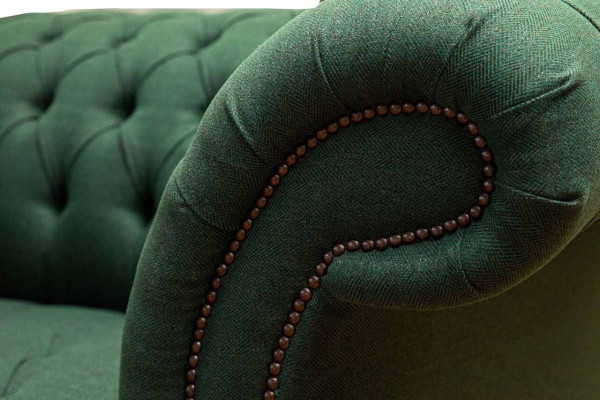 Chesterfieldbank 2-zits gestoffeerde banken Groen Luxe stoffen banken Textiel