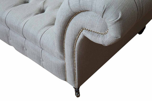 Chesterfield luxe 2-zitsbank gestoffeerde bankstel textiel stof bankstellen nieuw