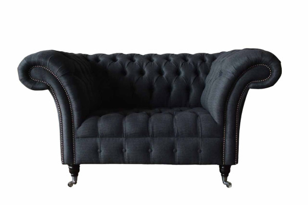 Bank Bekleding Bankstof Chesterfield Banken 1,5 zitsbank Losse fauteuil Grijs
