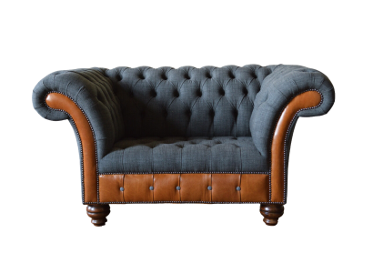 Zetel 1 zitbank Sofa Bekleding Ontwerp Luxe Stoffen Banken Chesterfield Textiel
