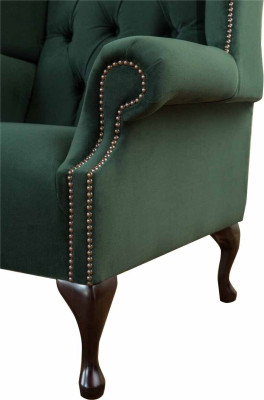 Chesterfield ontwerp fauteuil bekleding luxe textiel bank fauteuil