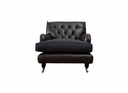 Chesterfield design fauteuil bank gestoffeerde luxe banken 1 zit leer