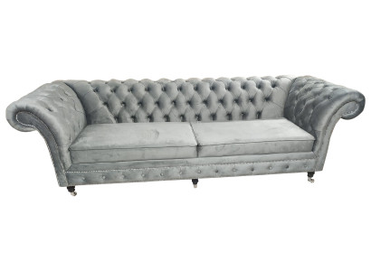 Sofa Chesterfield 3-zits bank Stofbank Stoffen banken Banken Bekleding 230cm