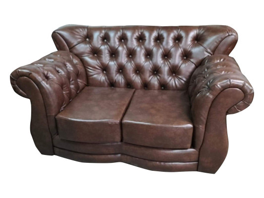 Sofa Chesterfield Luxe Bankstel 2-zits Bankstellen Bruin Leren Bankstellen
