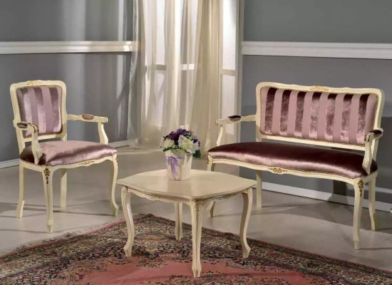 Klassieke zithoek Bank Fauteuil Woonkamer meubels Banken Set Nieuw