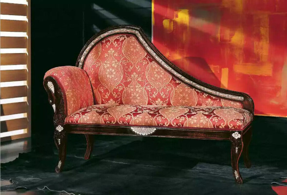 Woonkamer ligstoel gestoffeerd stof textiel luxe zitmeubelen nieuw