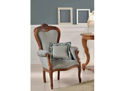 Klassieke woonkamer fauteuil Gestoffeerde fauteuil Stoffen meubilair Stoel voor één persoon Kantoor