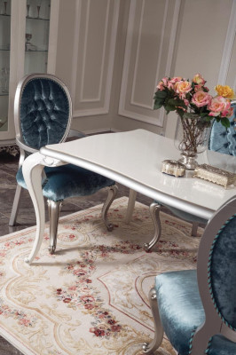 Turkoois Grijze Chesterfield Houten Stoel met Armleuningen Eetkamermeubilair