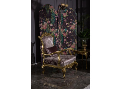 Fauteuil Eenzitter Luxe 1-zitter Beklede Stoel Barok Textiel Stof Art Deco