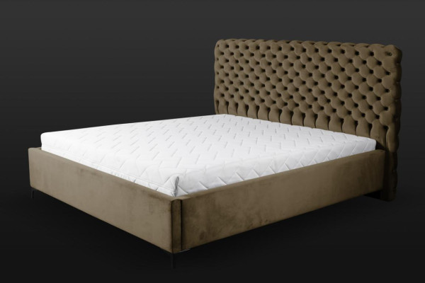 Groen Chesterfield-bed Klassiek slaapkamer meubel ontwerp Elegante stof