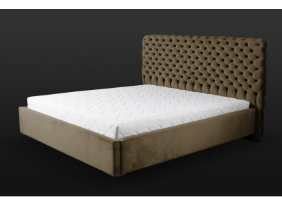 Groen Chesterfield-bed Klassiek slaapkamer meubel ontwerp Elegante stof