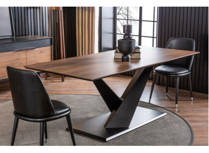 Saloontafel Keukentafel Luxe in moderne stijl bruine tafel 208x92cm