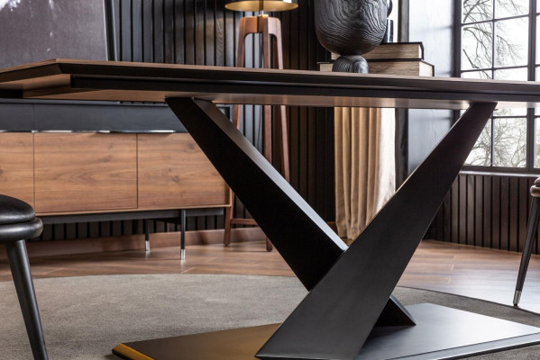 Saloontafel Keukentafel Luxe in moderne stijl bruine tafel 208x92cm
