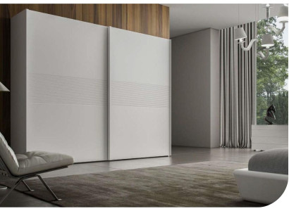 Witte kledingkast met schuifdeuren Slaapkamermeubilair Luxe massief houten meubels