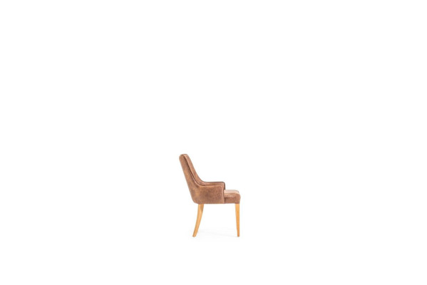 Luxe fauteuil gestoffeerde stoelen loft design meubels bruine keuken leren stoel