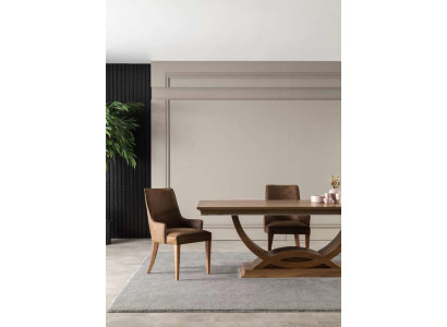 Luxe fauteuil beklede stoelen loft designmeubels Bruin leren keukenstoel