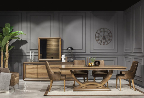 Luxe fauteuil beklede stoelen loft designmeubels Bruin leren keukenstoel