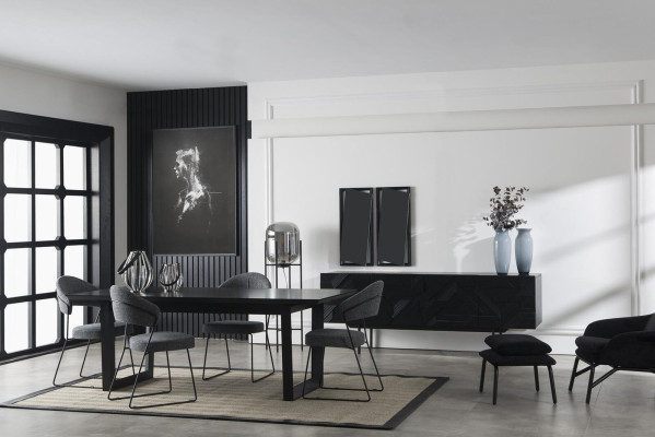 Luxe gestoffeerde fauteuil stoelen Loft Designer Grijs Keuken leren stoel meubels