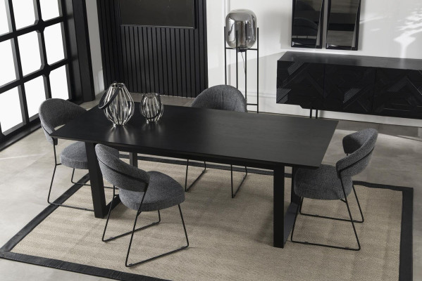 Luxe gestoffeerde fauteuil stoelen Loft Designer Grijs Keuken leren stoel meubels