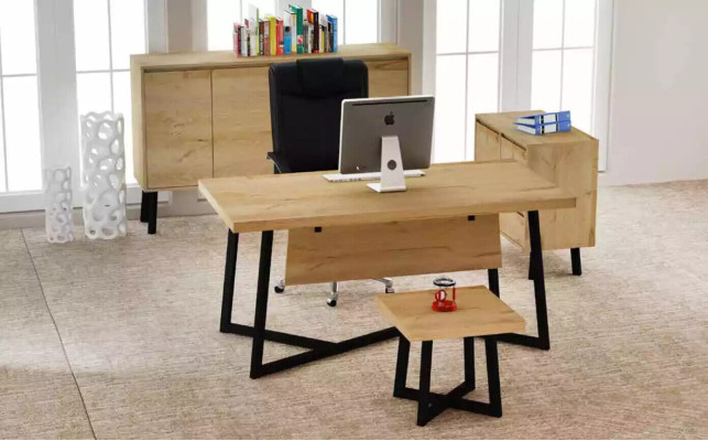 Modern kantoor set Bureau Salontafel Archiefkast Ladenkast 4-delig.