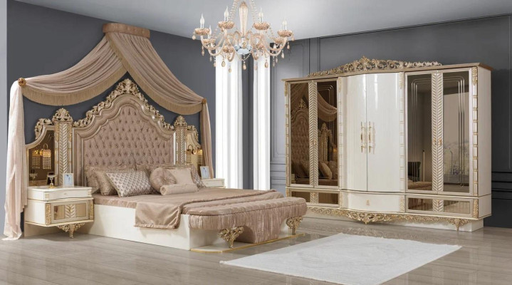Slaapkamer set Bed 2x Nachtkastjes kledingkast Luxe nieuw 4-delig