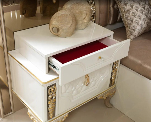 Slaapkamer set bed 2x nachtkastjes design luxe nieuw 5-delig wit