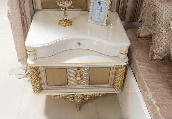 Slaapkamer set Bed 2x Nachtkastjes Kaptafel met spiegel Luxe nieuw