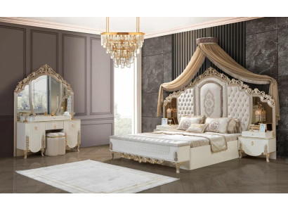 Slaapkamer set Bed met bank 2x Nachtkastjes Luxe nieuw 4-dlg Ontwerp Hout