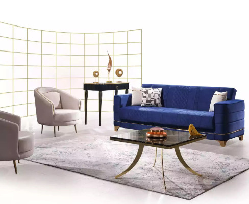 Designer Bankstel 3+3+1 Zitsbank Stof Set Moderne Bekleding