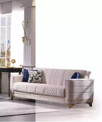 Witte driezits luxe 3-zits bankstel woonkamer bankstellen textiel meubels