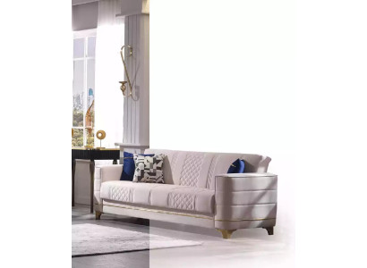 Witte driezits luxe 3-zits bankstel woonkamer bankstellen textiel meubels
