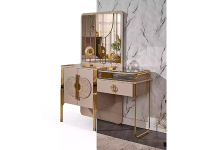 Beige make-uptafel houten kaptafel slaapkamer meubels make-uptafel