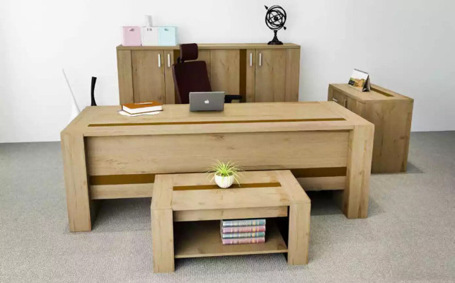 Ontwerper Bruin Bureau Luxe Kantoor Meubels Werkkamer Modern