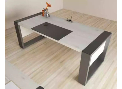 Moderne witte bureau ontwerper kantoormeubels houten tafel thuiskantoor