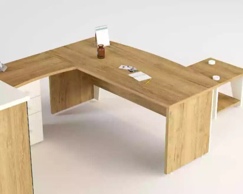Bruin hoekbureau Exclusief design Bureau Werkkamer Meubels