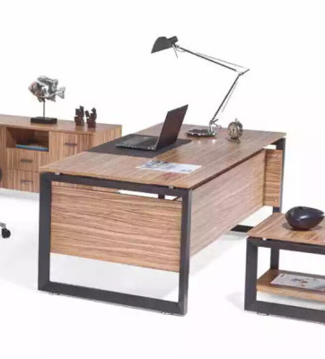 Ontwerper Bruin Bureau Luxe Kantoormeubelen Hout Stijlvolle Inrichting