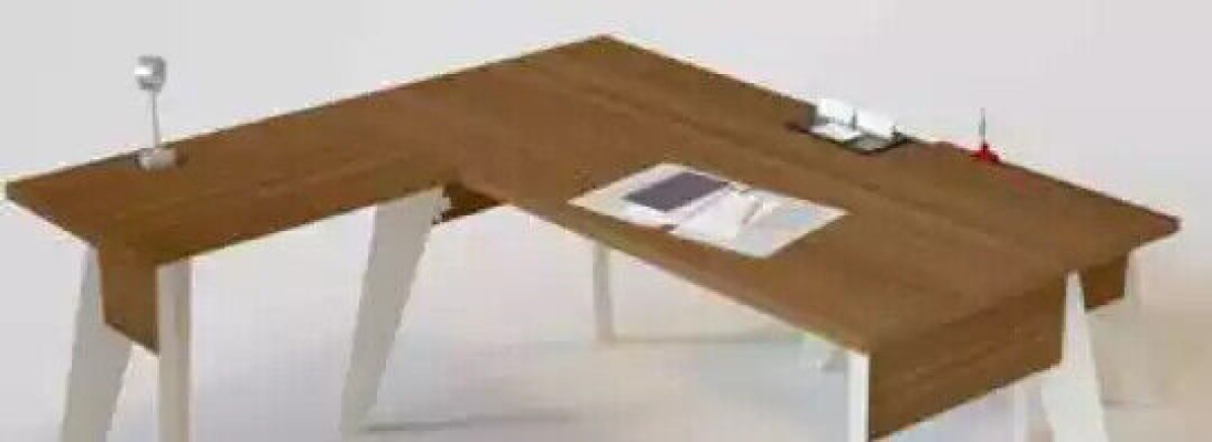 Hoekbureau Designer houten meubels kantoortafel werkkamer tafel nieuw