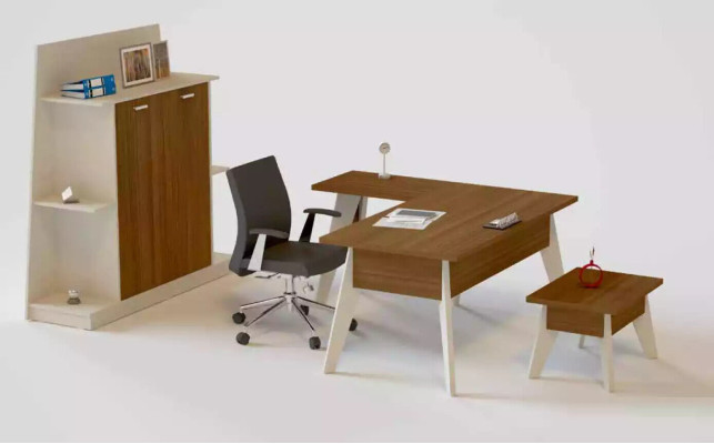 Hoekbureau Designer houten meubels kantoortafel werkkamer tafel nieuw