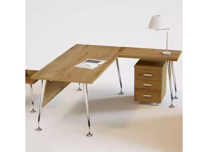 Klassieke kantoormeubels Ontwerper Hoekbureau Werktafel Houten meubels