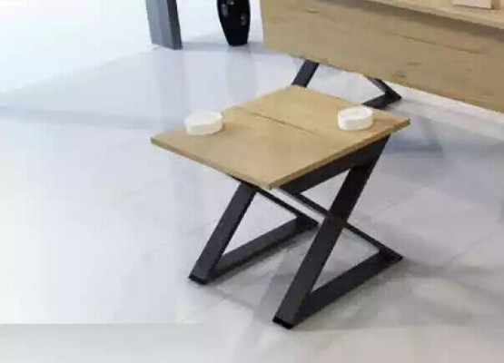 Ontwerper Vierkante Bruine Salontafel Bijzettafel