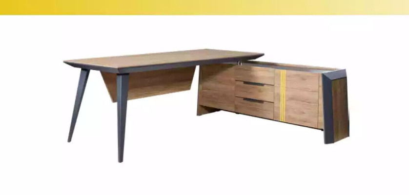 Hoekbureau salontafel dressoir kantoormeubilair ontwerp werkkamer