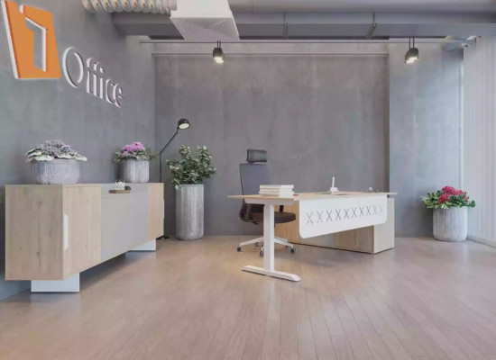 Chef Bureautafel Kantoor Kamer Meubilair Ontwerp Praktijk Kantoor meubilair Beige