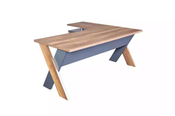 Schrijftafel Salontafel Boekenkast Kantoor Modern Bruin