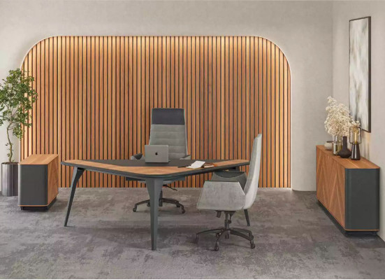 Chef bureau exclusieve kantoorinrichtingstafel modern bruin tafel meubels