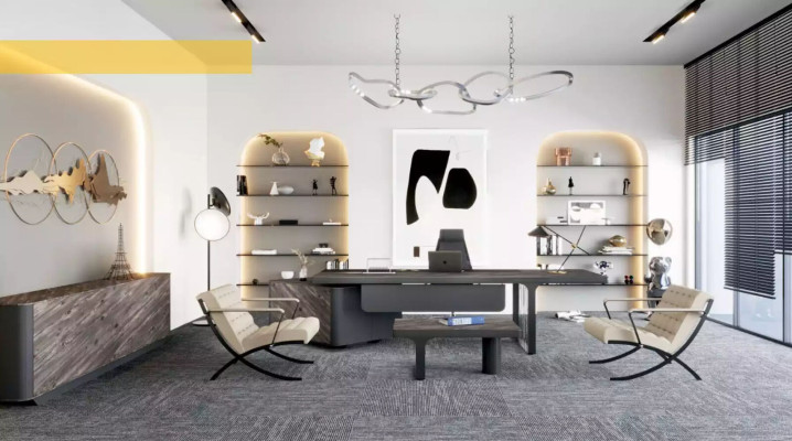 Dressoir Documenten Moderne Ladenkast Kast Hout Kantoor Kast Grijs