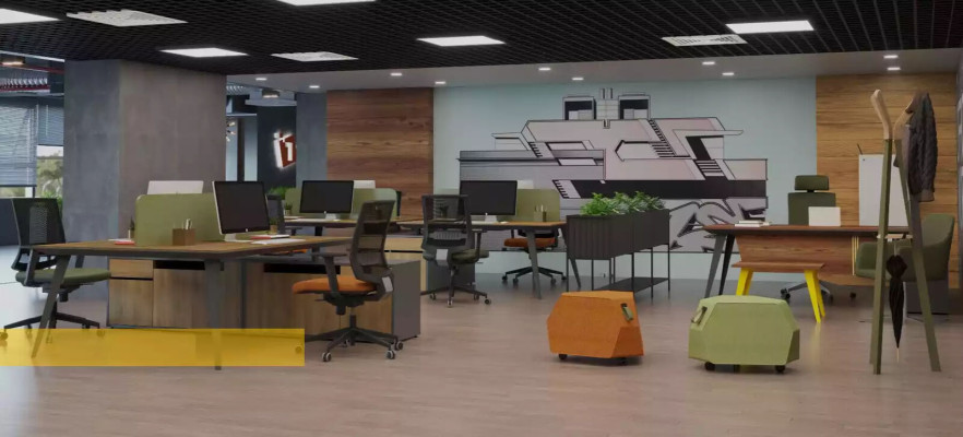 Hoekbureau Kantoor bureau groot Directeur tafels Bureau meubelen Bruin