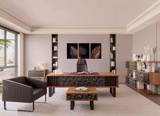 Roestvrijstalen salontafels Kantoor meubels Schrijfmeubels Moderne kantoorwerkstation