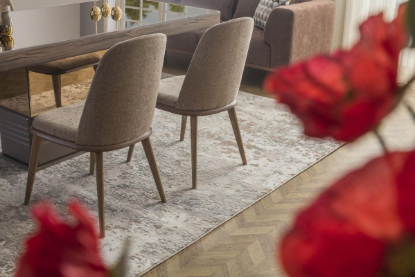 Eetgroep Eethoek Eetkamer Eettafel Stoelen Grijs Hout Set 9-delig Moderne